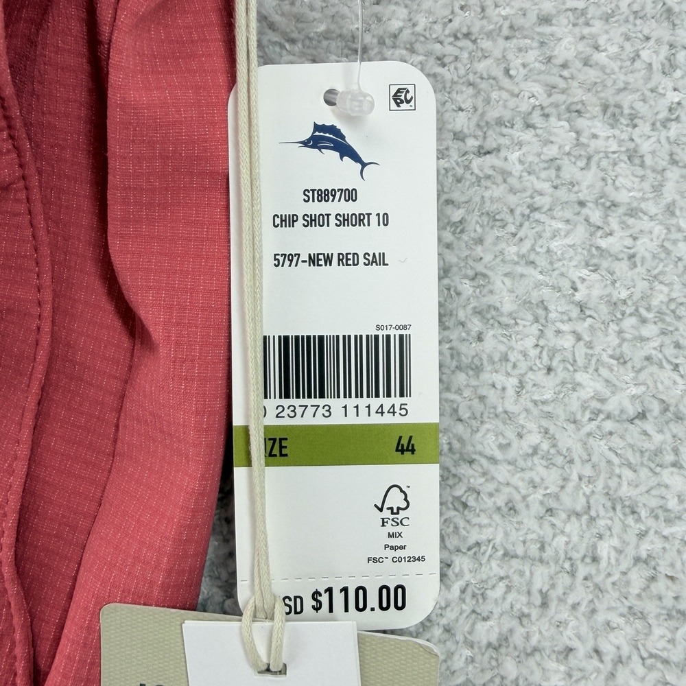 NWT Tommy Bahama Chip Shot Golf Shorts Mens 44 10" New Red Sail Stretch UPF - Picture 5 of 8